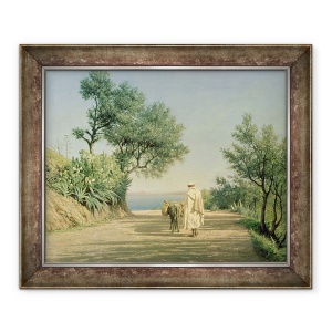 Tablou inramat - Pavel Aleksandrovich Bryullov - Drumul spre mare, Algeria, 50 x 60 cm