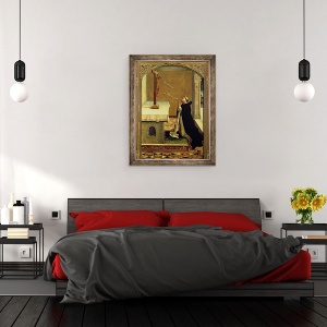 Tablou inramat - Pedro Berruguete - Sf. Petru Mucenic c.1205-52 la rugaciune, 60 x 80 cm - Img 3