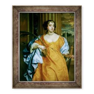 Tablou inramat - Peter Lely - Barbara Villiers, Ducesa de Cleveland ca Sfanta Ecaterina de Alexandria, 50 x 60 cm