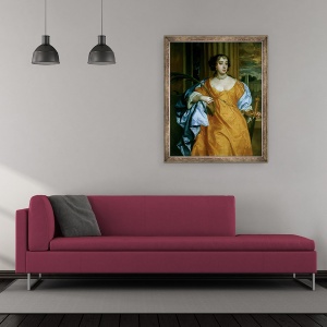 Tablou inramat - Peter Lely - Barbara Villiers, Ducesa de Cleveland ca Sfanta Ecaterina de Alexandria, 50 x 60 cm - Img 2