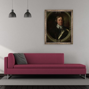 Tablou inramat - Peter Lely - Portretul lui Oliver Cromwell, 50 x 60 cm - Img 2