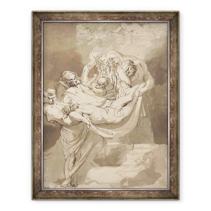 Tablou inramat - Peter Paul Rubens - Depunerea lui Hristos in mormant, 70 x 90 cm