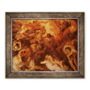 Tablou inramat - Peter Paul Rubens - Detaliu al ultimei judecati mici, 70 x 85 cm