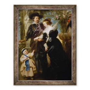 Tablou inramat - Peter Paul Rubens - Rubens, sotia sa Helena Fourment si fiul lor Frans, 60 x 80 cm