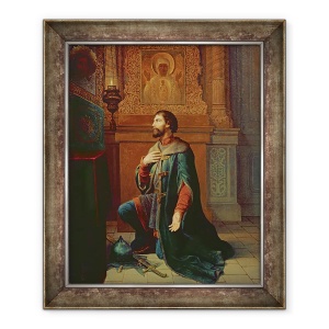 Tablou inramat - Petr Mikhailovich Shamshin - Un boier inainte de campanie, 50 x 60 cm