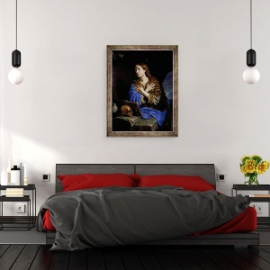 Tablou inramat - Philippe de Champaigne - Magdalena penitenta, 60 x 80 cm - Img 3