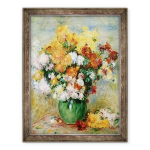 Tablou inramat - Pierre Auguste Renoir - Buchet de Crizanteme, 60 x 80 cm