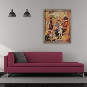 Tablou inramat - Pierre Auguste Renoir - in Gradinile Luxemburg, 50 x 60 cm - Img 2