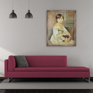 Tablou inramat - Pierre Auguste Renoir - Julie Manet cu Pisica, 50 x 60 cm - Img 2