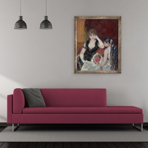 Tablou inramat - Pierre Auguste Renoir - O cutie la teatru la concert, 50 x 60 cm - Img 2