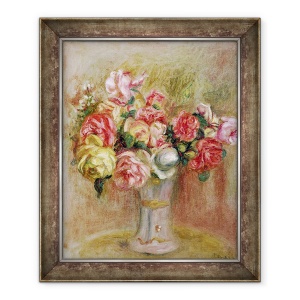 Tablou inramat - Pierre Auguste Renoir - Trandafiri intr-o vaza Sevres, 70 x 85 cm
