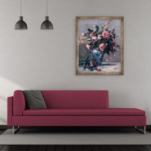 Tablou inramat - Pierre Auguste Renoir - Vaza de trandafiri I, 50 x 60 cm - Img 2