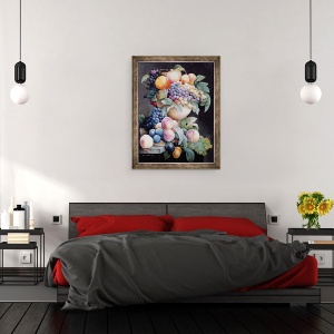 Tablou inramat - Pierre-Joseph Redouté - Fructe, 60 x 80 cm - Img 3