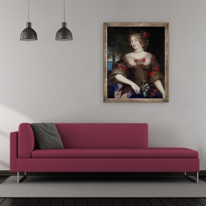Tablou inramat - Pierre Mignard - Francoise de Sevigne 1646-1705 Contesa de Grignan, 50 x 60 cm - Img 2