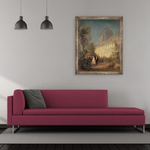 Tablou inramat - Pierre Tetar van Elven - Petrecere de seara la Tuileries, 50 x 60 cm - Img 2