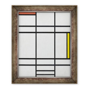 Tablou inramat - Piet Mondrian - Compozitie in alb, rosu si galben, 70 x 85 cm