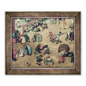 Tablou inramat - Pieter Bruegel the Elder - Jocuri pentru copii Kinderspiele, 50 x 60 cm