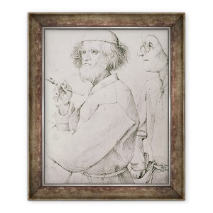 Tablou inramat - Pieter Bruegel the Elder - Pictorul si iubitorul de arta gravura, 70 x 85 cm