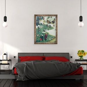 Tablou inramat - Pieter Bruegel the Elder - Recensamantul din Betleem I, 60 x 80 cm - Img 3