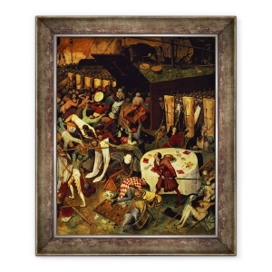 Tablou inramat - Pieter Bruegel the Elder - Triumful Mortii, detaliu al sectiunii din dreapta jos, 70 x 85 cm