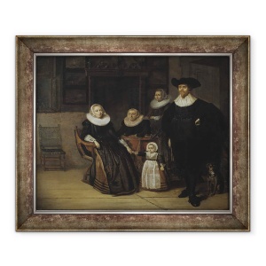 Tablou inramat - Pieter Codde - Portretul unei Familii, 50 x 60 cm
