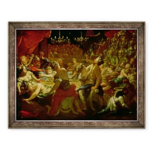 Tablou inramat - Pietro Danini - Sarbatoarea lui Belshazzar, 70 x 90 cm