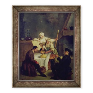 Tablou inramat - Pietro Longhi - Pregatirea mamamaliga, 50 x 60 cm