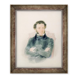 Tablou inramat - Piotr Ivanovich Sokolov - Portretul lui Alexandru Puskin 1799-1837 1836, 70 x 85 cm