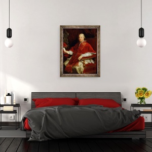 Tablou inramat - Pompeo Girolamo Batoni - Papa Pius al VI-lea 1717-99 c.1775-76, 60 x 80 cm - Img 3