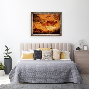 Tablou inramat - Prehistoric - Bizonul din pesterile din Altimira, 60 x 80 cm - Img 3