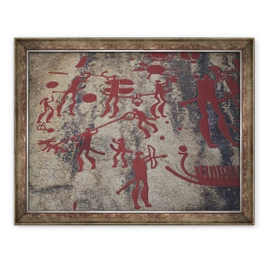 Tablou inramat - Protohistoric - scene de vanatoare, 60 x 80 cm