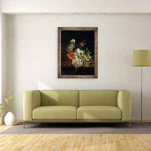 Tablou inramat - Rachel Ruysch - Natura moarta cu flori, 70 x 90 cm - Img 2