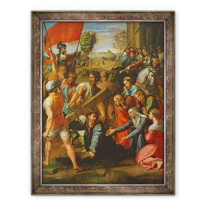 Tablou inramat - Raphael - Caderea pe Drumul spre Golgota, 60 x 80 cm
