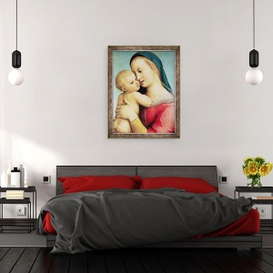 Tablou inramat - Raphael - Detaliu al Madonnei Tempi, 60 x 80 cm - Img 3