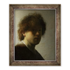 Tablou inramat - Rembrandt Harmensz van Rijn - Autoportret ca un tanar, 50 x 60 cm
