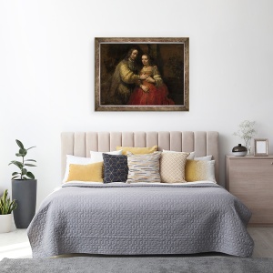 Tablou inramat - Rembrandt Harmensz van Rijn - Mireasa evreiasca, 60 x 80 cm - Img 3