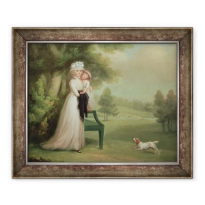 Tablou inramat - Richard Cosway - Femeie si Copil in parc, 50 x 60 cm
