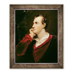 Tablou inramat - Richard Westall - Portretul lui George Gordon Byron 1788-1824 Al 6-lea Baron Byron, 50 x 60 cm
