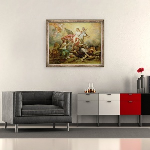 Tablou inramat - Robert Guillaume Dardel - Apoteoza lui Voltaire, 50 x 60 cm - Img 2