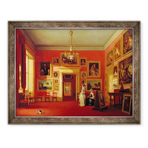 Tablou inramat - Robert Huskisson - Galeria Lordului Northwick de la casa Thirlestaine, 70 x 90 cm