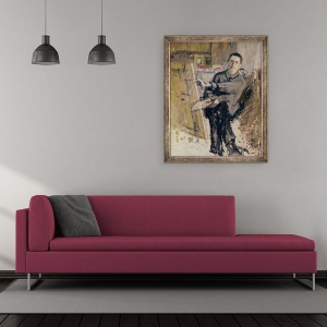 Tablou inramat - Roger de La Fresnaye - Autoportret, 50 x 60 cm - Img 2