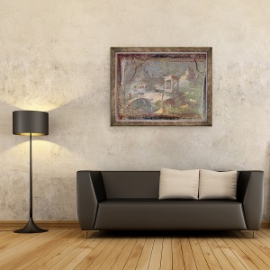 Tablou inramat - Roman - Peisaj idilic, de la Herculaneum, 60 x 80 cm - Img 2