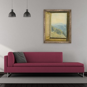 Tablou inramat - Rudolph Friedrich Wasmann - Vedere Campania, 50 x 60 cm - Img 2