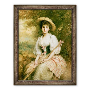 Tablou inramat - Samuel Luke Fildes - Doamna Stuart M. Samuel ca Phyllida, 60 x 80 cm