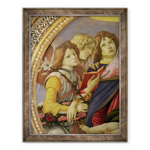 Tablou inramat - Sandro Botticelli - Fecioara si Copil cu sase ingeri, 60 x 80 cm