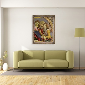 Tablou inramat - Sandro Botticelli - Fecioara si Copil cu sase ingeri, 70 x 90 cm - Img 2