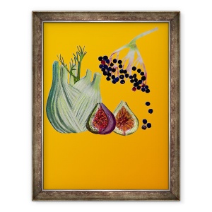 Tablou inramat - Sarah Thompson-Engels - Fructe & legume decupaj 2020, 70 x 90 cm