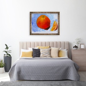 Tablou inramat - Sarah Thompson-Engels - Portocale si felie, 2019, 60 x 80 cm - Img 3