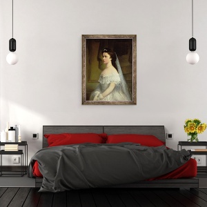 Tablou inramat - Scoala austriaca - Elisabeta de Bavaria 1837-98, 60 x 80 cm - Img 3