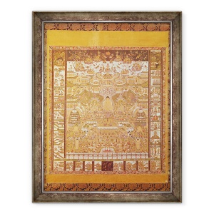 Tablou inramat - Scoala chineza - Kshitigarbha, Judecatorul Iadului, din Dunhuang, 60 x 80 cm